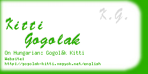 kitti gogolak business card